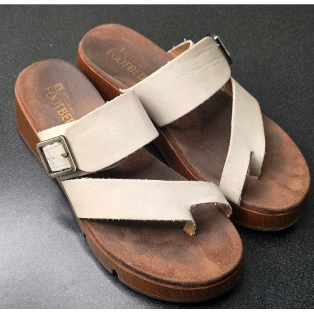 White Mountain Leftover Women 8 Slip-on Footbed Sandal Adjustable Buckle Boho